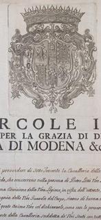 Ercole III dEste - Autografo Ercole III dEste (Modena, 22, Nieuw