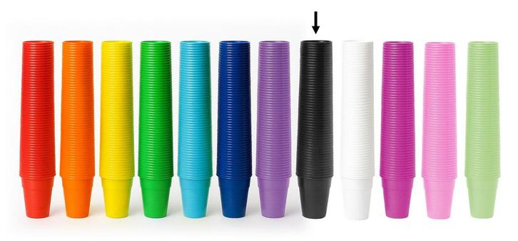 Set van 100 gekleurde feestbekers (zwart), Bricolage & Construction, Outillage | Autres Machines, Envoi