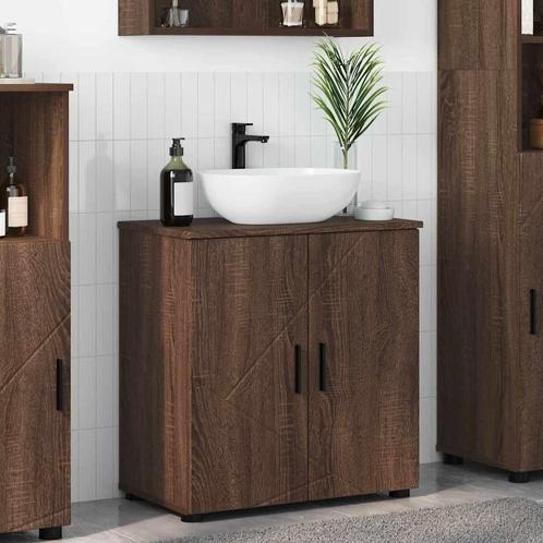 vidaXL Badkamerkast met plank met opslag bruin eikenkleur, Huis en Inrichting, Tafels | Kaptafels, Nieuw, Verzenden