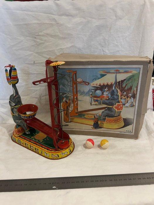 N.B.N - Blikken speelgoed - Tin Wind-Up Circus Elephant Ball, Antiek en Kunst, Antiek | Speelgoed