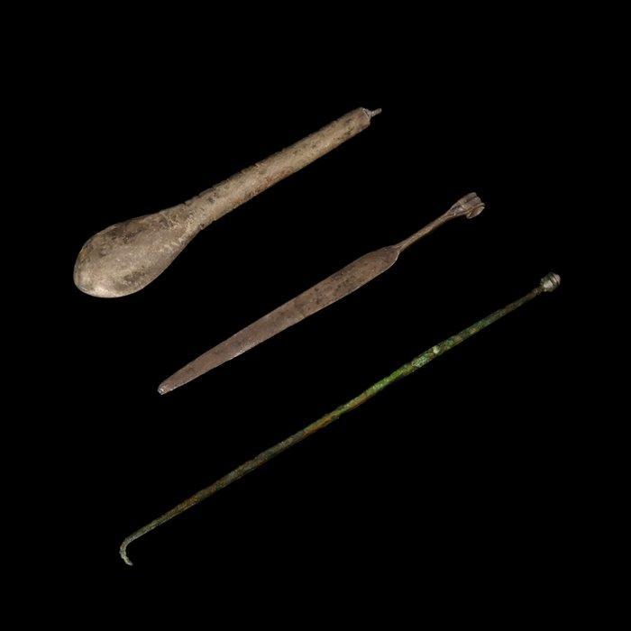 Oud-Romeins Zilver, Brons Verzameling medische instrumenten, Antiek en Kunst, Antiek | Overige Antiek