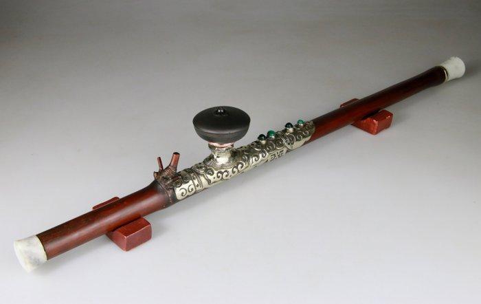 Pipe a opium Chinoise en Bamboo - Bowl Mark - Bambou,, Antiquités & Art, Antiquités | Autres Antiquités