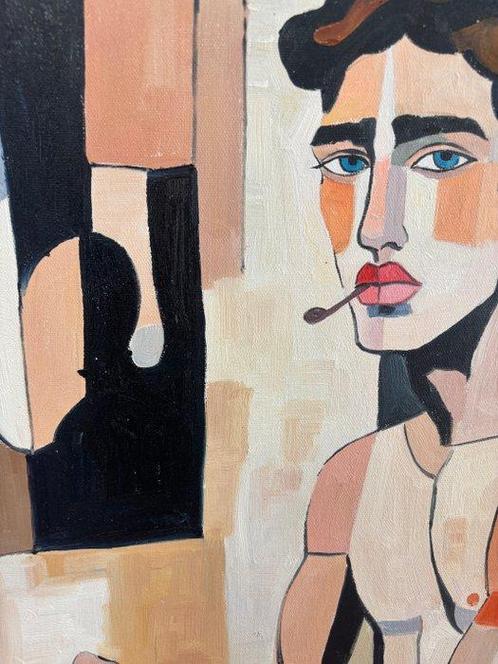 Enzo (XX) - Coffee time, Antiek en Kunst, Kunst | Schilderijen | Modern