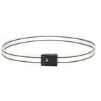 Halsmerkband m. klem- sluiting, wit-zwart 130 cm - kerbl