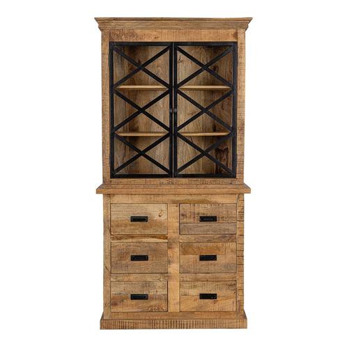 Buffetkast Mangohout Milan 100 6 Lades X, Huis en Inrichting, Kasten | Buffetkasten, 25 tot 50 cm, Nieuw, Overige houtsoorten
