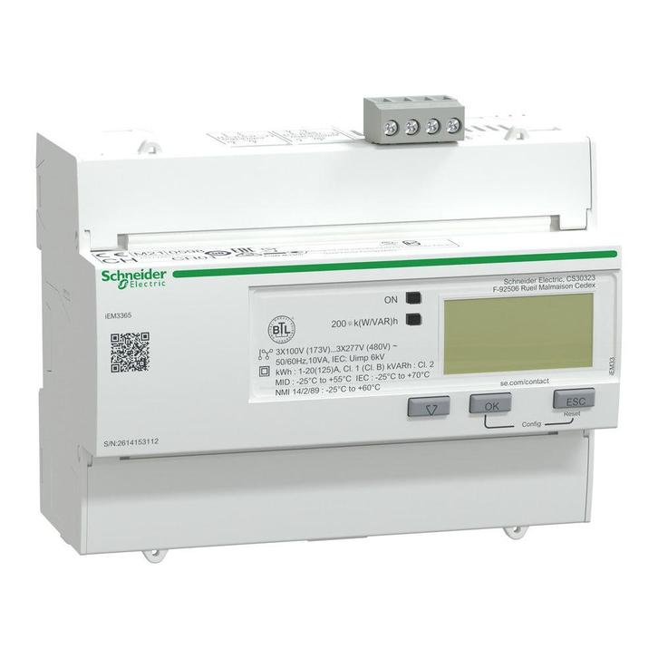Schneider Electric Iem3365 125A Bacnet Energiemeter -, Doe-het-zelf en Bouw, Elektriciteit en Kabels, Verzenden