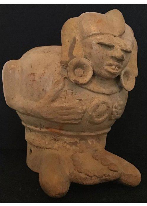 Maya Keramiek Figurinevaas met een grote containerfiguur die, Verzamelen, Mineralen en Fossielen