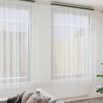 vidaXL Gordijnen met gordijnen Bloemen Wit Polyester, Huis en Inrichting, Stoffering | Gordijnen en Lamellen, Verzenden, Nieuw