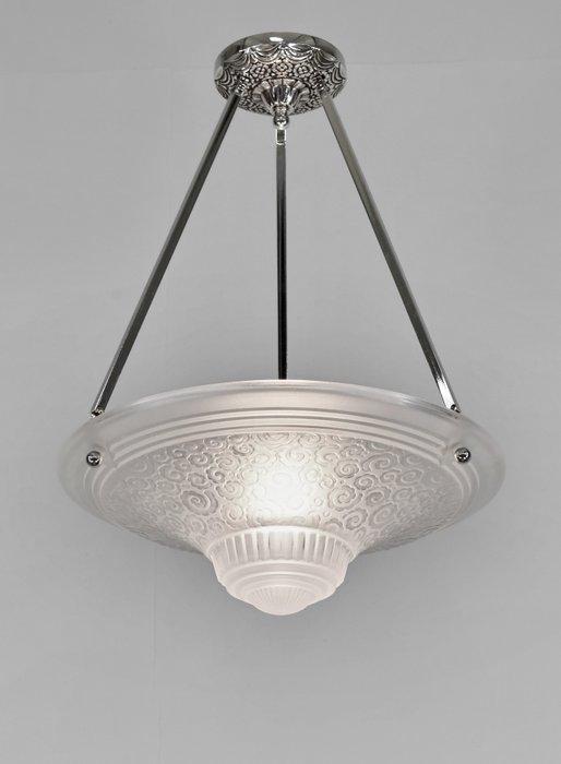Muller freres French art deco pendant light - Hangende, Antiek en Kunst, Kunst | Designobjecten