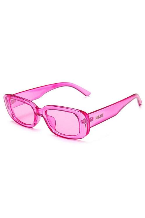 Smalle Zonnebril Rechthoekige Afgeronde Glazen 90s Y2K Roze, Handtassen en Accessoires, Zonnebrillen en Brillen | Dames, Roze