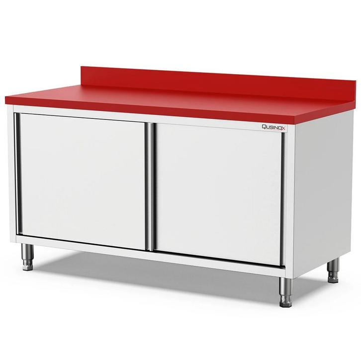 Snijwerkbank | 700 LINE | RVS/Polyethyleen | Schuifdeuren |, Zakelijke goederen, Horeca | Keukenapparatuur, Nieuw in verpakking