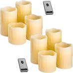 2 sets 4 led kaarsen met afstandsbediening - wit