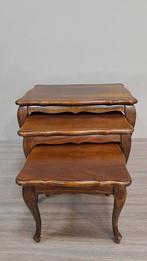 Set bijzettafels (3) - Mahonie