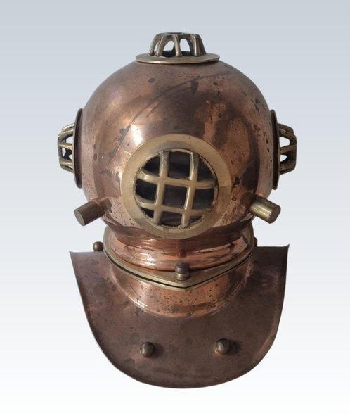 Duikhelm - Koper - Schaalmodel van koper, Antiek en Kunst, Curiosa en Brocante