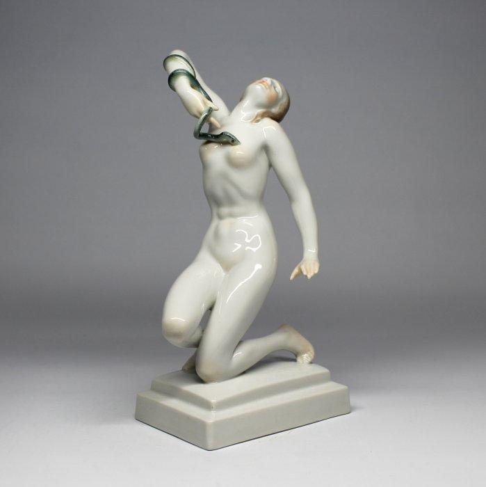 Herend - Beeldje - Cleopatra with the snake - Porselein, Antiek en Kunst, Kunst | Designobjecten