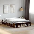 vidaXL Bedframe bewerkt hout gerookt eikenkleurig 120x200 cm, Huis en Inrichting, Slaapkamer | Bedden, Verzenden, Nieuw