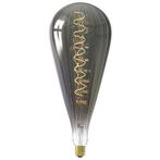 Filament LED Lamp Malaga XXL Titanium Ø160 mm E27 6W, Verzenden