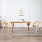 vidaXL Eetkamerstoelen 2 st gebogen hout en kunstleer, Verzenden, Nieuw