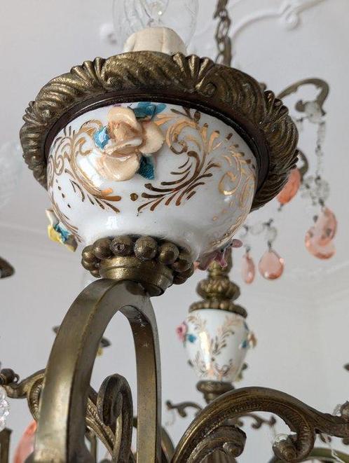 Lustre - Bronze - Cristal, céramique, or, Antiek en Kunst, Antiek | Overige Antiek