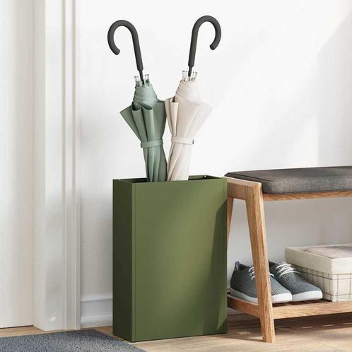 vidaXL Opslaghaak & Rek met opslag Olijfgroen 28 x 12 x 41, Huis en Inrichting, Woonaccessoires | Paraplubakken, Nieuw, Verzenden