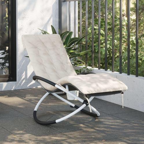 vidaXL Coussin de chaise longue crème 160x50x10 cm, Maison & Meubles, Accessoires pour la Maison | Coussins, Neuf, Envoi