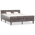 vidaXL Bedframe fluweel grijs 140x200 cm, Huis en Inrichting, Slaapkamer | Bedden, Verzenden, Nieuw
