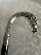 Canne de marche - Bois, Laiton, plaqué argent - Cavallo -, Antiquités & Art