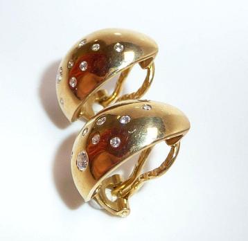 Boucles doreilles - 14 carats Or jaune - 0.42ct. tw.