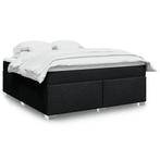 vidaXL Boxspring met matras stof zwart 180x200 cm, Verzenden, Nieuw