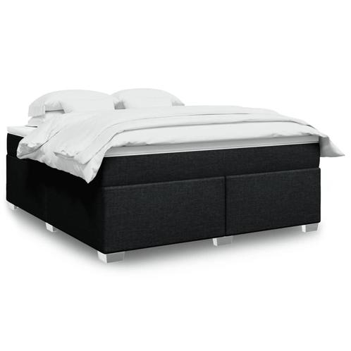 vidaXL Boxspring met matras stof zwart 180x200 cm, Huis en Inrichting, Slaapkamer | Bedden, Nieuw, Verzenden