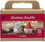 Diykit pakket hobbyset mini kerstbal met 2 kabouterhoofdjes, Hobby en Vrije tijd, Nieuw