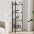 vidaXL Boekenkast 4-laags 35x30x138,5 cm bewerkt hout grijs, Huis en Inrichting, Verzenden, Nieuw