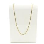 Gouden gesloten Figaro schakelketting, Handtassen en Accessoires, Kettingen, Ophalen of Verzenden, Gebruikt, Overige kleuren, Goud