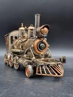 Decoratief ornament - Grote metalen kunstwerk trein