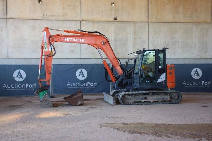 Veiling: Rupsgraafmachine Hitachi ZX85USB-5A Diesel 2016, Zakelijke goederen, Machines en Bouw | Kranen en Graafmachines, Ophalen