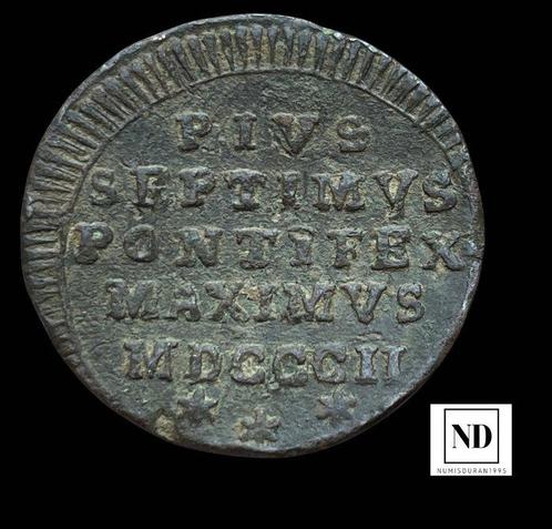 Vaticaan. Pio VII. 1/2 Baiocco 1802 - Vaticano (Zonder, Postzegels en Munten, Munten | Europa | Niet-Euromunten