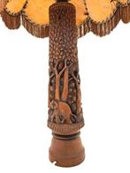 Staande lamp - Hout, Leder - 90 cm 3.7 kg