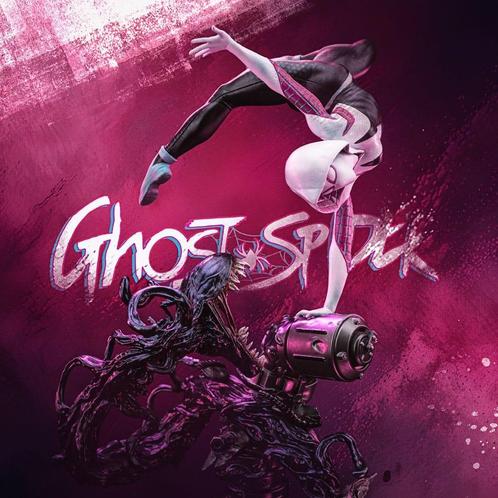 Spider-Man vs Villains Art Scale Statue 1/10 Ghost Spider Di, Verzamelen, Film en Tv, Ophalen of Verzenden