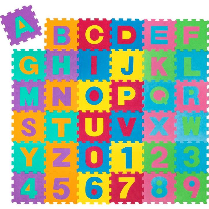 tectake Puzzelmat 86-delig - kleurrijk, Kinderen en Baby's, Speelgoed | Kinderpuzzels, Verzenden