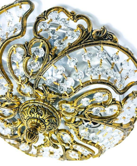 Plafondlamp - Messing, Kristal, Antiek en Kunst, Curiosa en Brocante