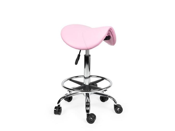 Kapperskruk Roze - Standaard Zithoogte met Voetsteun, Huis en Inrichting, Krukjes, Nieuw, In hoogte verstelbaar