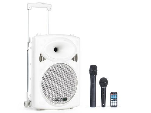 Ibiza Sound PORT8UHF-BT-WH Mobiele Bluetooth PA Luidspreker, Audio, Tv en Foto, Luidsprekerboxen