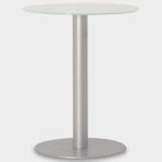Leopard bijzettafel, wit glas, 60 Ø cm, Huis en Inrichting, Tafels | Salontafels, Ophalen of Verzenden, Gebruikt