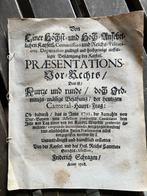Friderich Schragen - Cameral-Haupt-Frag (Chur-Bayern) - 1708, Antiek en Kunst