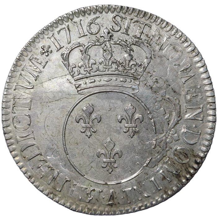 Frankrijk. Louis XV (1715-1774). Ecu 1716-A, Paris, Postzegels en Munten, Munten | Europa | Euromunten