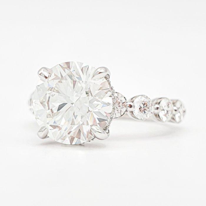 Sans prix de réserve - Bague - 14 carats Or blanc - 4.15ct., Handtassen en Accessoires, Ringen