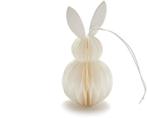 Paashaas Konijntje Honeycomb hanger Wit 6x12 cm, Nieuw