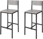 2dekans | Sobuy Barkrukken - 2 keer - Grijs - 38x40x95 cm., Huis en Inrichting, Ophalen of Verzenden, Nieuw