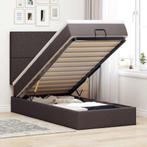 vidaXL Bed poef met matras en LEDs 90x200 cm stof, Verzenden, Nieuw