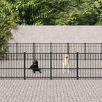 vidaXL Chenil dextÃ©rieur pour chiens Acier 28,23 mÂ², Verzenden